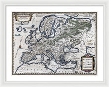 Load image into Gallery viewer, Old Map Of Europe 1570 - Framed Print