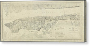 Old Map Of Manhattan New York City 1776 - Canvas Print