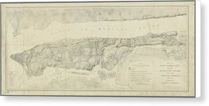 Old Map Of Manhattan New York City 1776 - Canvas Print