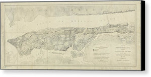 Old Map Of Manhattan New York City 1776 - Canvas Print