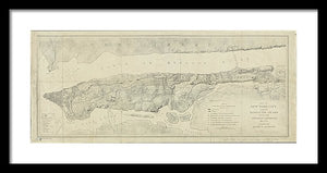 Old Map Of Manhattan New York City 1776 - Framed Print