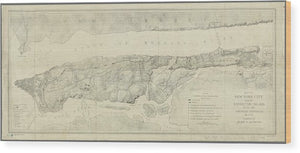 Map Of Manhattan New York City 1776 - Wood Print