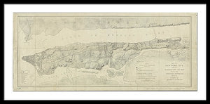 Old Map Of Manhattan New York City 1776 - Framed Print