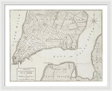 Load image into Gallery viewer, Old Map Of New York City 1776 - Framed Print