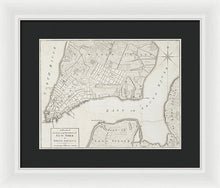 Load image into Gallery viewer, Old Map Of New York City 1776 - Framed Print