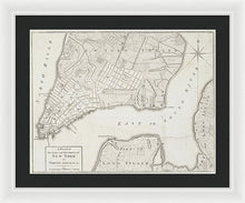 Load image into Gallery viewer, Old Map Of New York City 1776 - Framed Print