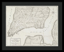 Load image into Gallery viewer, Old Map Of New York City 1776 - Framed Print