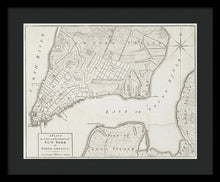 Load image into Gallery viewer, Old Map Of New York City 1776 - Framed Print