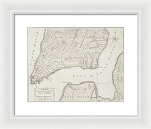 Load image into Gallery viewer, Old Map Of New York City 1776 - Framed Print