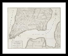 Load image into Gallery viewer, Old Map Of New York City 1776 - Framed Print