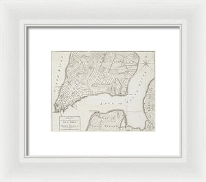 Old Map Of New York City 1776 - Framed Print