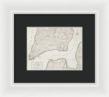 Load image into Gallery viewer, Old Map Of New York City 1776 - Framed Print