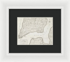 Old Map Of New York City 1776 - Framed Print