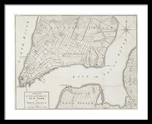 Load image into Gallery viewer, Old Map Of New York City 1776 - Framed Print