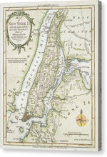 Load image into Gallery viewer, Old Map Of New York Island 1778 - Canvas Print