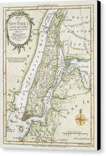 Load image into Gallery viewer, Old Map Of New York Island 1778 - Canvas Print