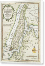 Load image into Gallery viewer, Old Map Of New York Island 1778 - Canvas Print