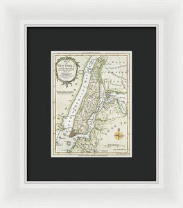 Old Map Of New York Island 1778 - Framed Print