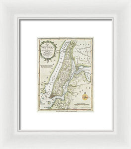 Old Map Of New York Island 1778 - Framed Print