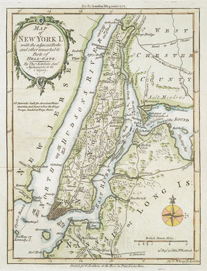 Map Of New York Island 1778 - Art Print