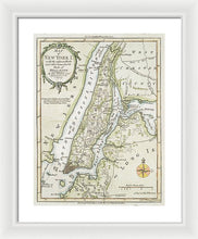 Load image into Gallery viewer, Old Map Of New York Island 1778 - Framed Print