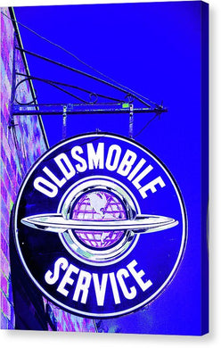 Photo Of A Vintage Oldsmobile Sign - Canvas Print