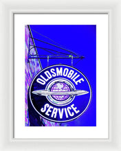 Load image into Gallery viewer, Photo Of A Vintage Oldsmobile Sign - Framed Print