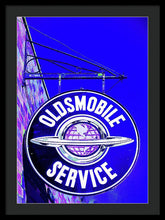 Load image into Gallery viewer, Photo Of A Vintage Oldsmobile Sign - Framed Print