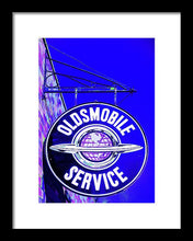 Load image into Gallery viewer, Photo Of A Vintage Oldsmobile Sign - Framed Print