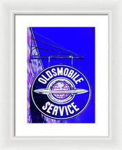 Load image into Gallery viewer, Photo Of A Vintage Oldsmobile Sign - Framed Print