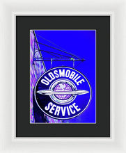 Load image into Gallery viewer, Photo Of A Vintage Oldsmobile Sign - Framed Print