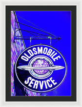 Load image into Gallery viewer, Photo Of A Vintage Oldsmobile Sign - Framed Print