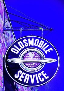 Photo Of A Vintage Oldsmobile Sign - Art Print