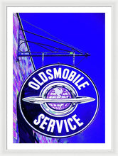 Load image into Gallery viewer, Photo Of A Vintage Oldsmobile Sign - Framed Print