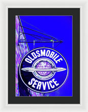 Load image into Gallery viewer, Photo Of A Vintage Oldsmobile Sign - Framed Print