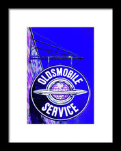 Load image into Gallery viewer, Photo Of A Vintage Oldsmobile Sign - Framed Print