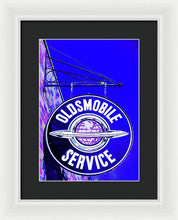 Load image into Gallery viewer, Photo Of A Vintage Oldsmobile Sign - Framed Print