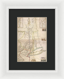 Old Map Of New York City 1777 - Framed Print