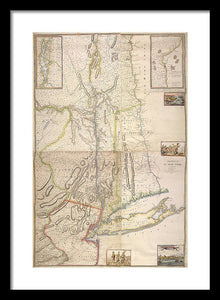 Old Map Of New York City 1777 - Framed Print