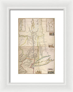 Old Map Of New York City 1777 - Framed Print