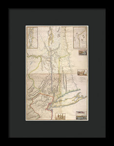 Old Map Of New York City 1777 - Framed Print