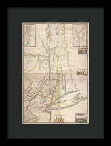 Old Map Of New York City 1777 - Framed Print