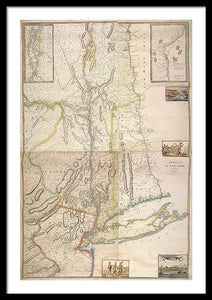 Old Map Of New York City 1777 - Framed Print