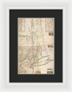 Old Map Of New York City 1777 - Framed Print