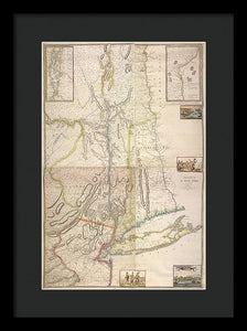 Old Map Of New York City 1777 - Framed Print