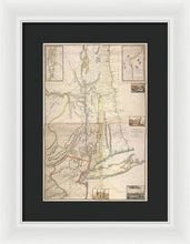 Load image into Gallery viewer, Old Map Of New York City 1777 - Framed Print