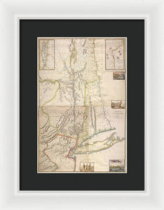 Old Map Of New York City 1777 - Framed Print