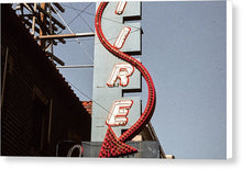 Load image into Gallery viewer, Vintage Bar Sign - Blue - Canvas Print