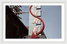 Load image into Gallery viewer, Vintage Bar Sign - Blue - Framed Print