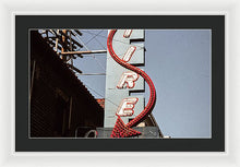 Load image into Gallery viewer, Vintage Bar Sign - Blue - Framed Print